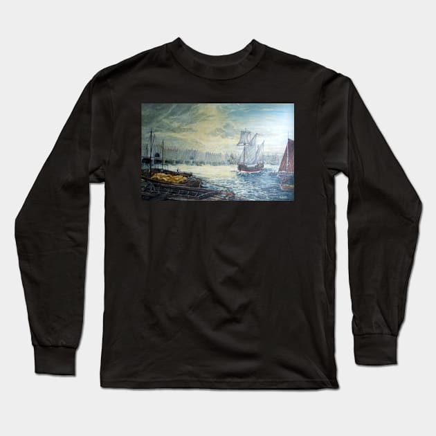 OLD LONDON BRIDGE Long Sleeve T-Shirt by MackenzieTar